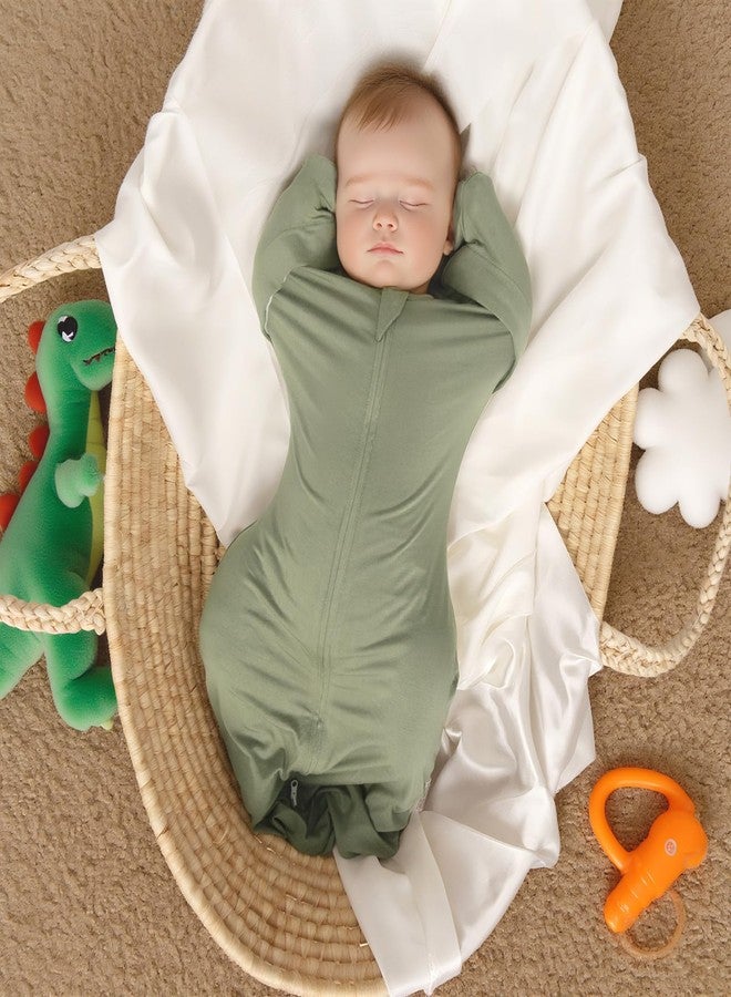 MEXXI Swaddle Baby Sleep Sack With Arms Up, 2 Pack Baby Transitional Swaddle with Double Zipper,0.5 TOG, 8-13 lbs, S - Image 2